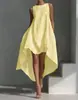 2026 Nueva Moda Femenina Transfronteriza Vestido sin Mangas Asimétrico de Algodón y Lino con Parte Delantera Corta y Trasera Larga