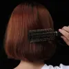 Peine Antiestático para Peinar y Rizar el Cabello, Peine de Rodillo para Secado con Secadora de Cabello Lacio, Flequillos, Peine Redondo Profesional con Forma de Pera para Estilizar, Peine Masajeador
