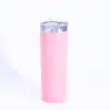 Taza de Acero Inoxidable 304 con Tubo Recto, Aislada al Vacío, 20oz, Cuerpo Recto, Tapa Transparente, Gran Capacidad, Taza para Coche de Refrigeración