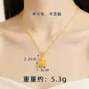 Colgante de Escamas de Dragón para la Fortuna y la Riqueza de Venta Caliente en Tiktok, Popular Collar con Forma de Corazón de Oro Arena, Sensación de Alta Gama, Color Duradero, Accesorio de Calabaza