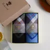 Pañuelo de Hilo Teñido de Algodón Puro para Hombre de 43 cm, Estilo Delgado de Verano, Absorbente y para Secar el Sudor, Pañuelo a Cuadros Tradicional Teñido en Hilo, Suave