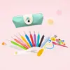 Juego de Ganchillos Amazon Colorido Mango Suave Tpr Ganchillo de Aluminio DIY Lana Ganchillo Barba Bolsa Set