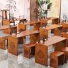 Mesa de estudios chinos, mesa de caligrafía de madera maciza, mesa especial para pintura con pincel y caligrafía china, mesa de práctica de palabras, escritorios y sillas antiguos para cursos de formación de estudiantes