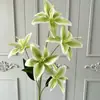 5 Lírios Artificiais com Fita Adesiva, Decorações de Corredor de Casamento Impressas em 3D, Flores Artificiais para Decoração de Casa e Hotel