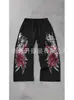 Comercio Exterior Transfronterizo Estilo Nuevo Primavera y Otoño Patrón Callejero Personalizado Estampado Pantalones Casuales Rectos Retro Americano para Hombres y Mujeres