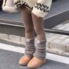 Leggings Calientes para Niñas Invierno Engrosados con Forro Polar Populares Corea del Sur Costura de Calcetines Ropa Exterior Engrosada Pantalones Largos para Niños