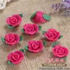 25mm Flores de Cerâmica Suave Feitas à Mão Rosas Colar DIY Joias de Cabeça Antigas Roupas Sapatos e Chapéus Materiais Decorativos Acessórios