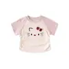 Camiseta de Manga Curta para Meninas Roupa de Verão 2026 Novas Blusas Estilosas para Bebês Roupas Infantis Finas de Verão