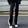 Calça de Moletom Casual Preta Transfronteiriça com Cordão para Homens, Estilo High Street, Novo Design Tendência, Calça Longa Versátil e Confortável