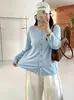 Cárdigan Básico de Punto de Color Sólido para Mujer Tallas Grandes Mujer Estilo Otoño 2026 Chicas Gorditas Cuello Redondo Holgado Adelgazante Ropa Exterior