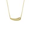 Plata de Ley S925 Huevo de Pimienta Berenjena Colgante Pequeño de Frijol Dorado Moda Japonesa y Coreana Elegante Chapado en Oro Cadena de Clavícula para Mujer de Lujo Ligero