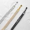 Pulseira Geométrica Popular Sintética de Zircônia Europeia e Americana Transfronteiriça para Mulheres, Pulseira de Nicho com um Toque de Luxo Leve
