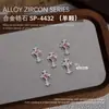 Joyería para Uñas Aleación de Zirconio Cuervo Corazón Cruz Montón de Diamantes Zirconio Oscuro Accesorios para Uñas Decoración