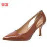 Liu Fu En Stock Nuevo Modelo Primavera 2026 Comercio Exterior Tallas Grandes Zapatos de Mujer Punta Fina Tacón de Aguja Moda Sandalias de Tacón Alto