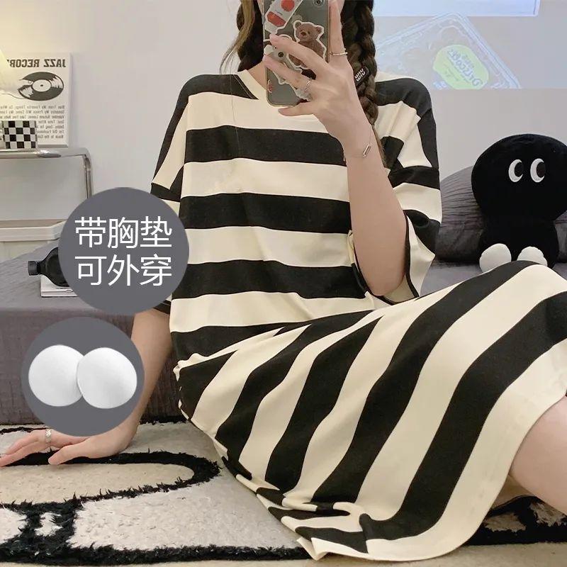 大条纹裙-短