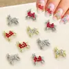 Accesorios para Uñas Año del Caballo 2026 Caballo Pequeño 3D Pedrería Decoraciones para Uñas Estilo Año Nuevo Rojo Dorado Plateado Decoraciones de Pedrería para Uñas Venta al por Mayor