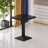 Mesa de negociação espessa, quarto de hotel para alugar, restaurante de fast food, conjunto de mesa e cadeira para milk tea e lanches, café, mesa quadrada pequena na cor ardósia