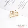 Pinza para el pelo de metal simple estilo coreano para mujer adulta, nueva moda ins, pinza de agarre para baño de mujer, pinza para el pelo grande, accesorio para el cabello