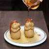 Figura de Caballo Mascota de Té de Arcilla Púrpura de Yixing, Decoración de Mesa de Té Burro para Sala de Té, Adorno de Té para Ceremonia de Té Kung Fu, Escultura de Cerámica Hecha a Mano
