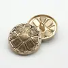 Botão Botão Redondo Metal Dourado Ponto Óleo Pequeno Fragrância Grande Versátil Retro Lã Outerwear Casaco Botão