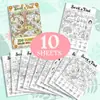 Compra directa transfronteriza de 10 hojas/paquete de pósteres para colorear con temática de zoo, libros de dibujo divertidos, papel para colorear educativo
