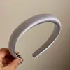 Diadema de Satín de Gama Alta Retro de Color Sólido Versátil Esponja Diadema Alta Accesorios para el Cabello Nueva Horquilla Adorno para la Cabeza