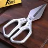 Tijeras de Pato de Acero Inoxidable, Tijeras de Cocina Engrosadas, Tijeras Multifuncionales para Huesos de Pollo del Hogar, Tijeras Especiales para Cortar Huesos de Pollo, Tijeras Potentes de Cabeza Grande