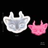 Molde de silicona para llavero colgante de gato diablo de tres ojos de cristal epoxi con ángulo, molde de resina epoxi