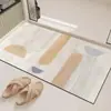 Tapete Moderno Simples para Banheiro de Lama Diatomácea Tapete Antiderrapante Absorvente de Água para Porta de Vaso Sanitário Tapete de Chão para Banheiro Secagem Rápida Resistente à Sujeira