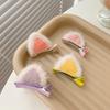 Pinza para el pelo de gato de peluche para mujer, orejas de gato, pinza pequeña, accesorio para el pelo, pinza superior, pinza de pico de pato