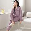 Pijama de Madre Chun Baifen para Mujer Otoño e Invierno Mediana Edad y Adultos Mayores Algodón de Aire Engrosado Talla Grande para Usar Afuera Ropa de Casa Sándwich