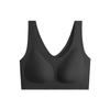 Ropa interior sin costuras con copa fija integrada y aro sin acero para mujer, talla grande, chaleco fruncido cómodo, sujetador deportivo fino con espalda hermosa