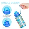 2025 Nueva Taza de Agua Diseño de Patrón de Dibujos Animados Antiderrames Portátil Explosiones Transfronterizas Taza de Agua para Niños para la Escuela
