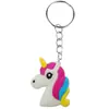 Colgante de Unicornio Lindo Dibujo Animado Caballo Pequeño Llavero de Bolsa Adorno Colgante PVC Goma Blanda Decoración de Llavero Colgante Pequeño