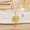 Collar colgante con diseño de flor de circón microincrustado de comercio exterior transfronterizo para mujer, chapado en cobre, oro real de 18 quilates, moda, Joker, sentido de alta gama