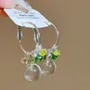 Aretes de Aro de Cristal de Color Transparente Hielo para Mujer, Nuevo Estilo Popular 2026, Aretes Súper Hermosos, Colgantes de Oreja para Vacaciones