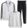 Traje deportivo de tres piezas para hombre de fábrica primavera y otoño ropa deportiva para correr suéter chaqueta casual de tres rayas