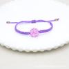 Nuevo Estilo Coreano Flor Natural Verdadera Flor Seca Pulsera de Flor de Encaje Cuerda de Mano Tejida a Mano con Nudo Plano Joyería Mejor Amiga para Niñas