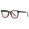 Libro Rojo Rubor Degradado Gafas de Sol para Mujer Miopía Se Puede Equipar con Potencia Tendencia de Moda Montura Negra Lente Llana Anti-Luz Azul Ojo