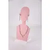 Porta Joyas Rosa de Lujo Ligero con Forma Humana y Base de Hierro Estilo Francés para Collares y Pendientes, Soporte de Exhibición de Joyas de Escritorio