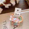Presilhas de Cabelo Infantis Estilo Coreano para Primavera e Verão com Estampa de Animais para Meninas, Elásticos Fofos para Rabo de Cavalo que Não Danificam o Cabelo