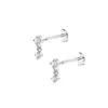 Conjunto de 9 Peças de Haste de Inserção de Aço Inoxidável Brinco de Lábio 6/7/8mm Haste Brinco de Zircônia Piercing de Língua Joias em Estoque