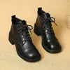 Botas Martin de sola grossa femininas 2026 nova primavera e outono estilo britânico botas curtas para pessoas baixas botas curtas que aumentam a altura sapatos femininos versátil