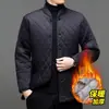 Chaqueta de algodón acolchada de invierno para papá, chaqueta de algodón acolchada pequeña para hombre mayor, chaqueta de algodón acolchada gruesa con forro polar para personas de mediana edad y mayores, abrigo de abuelo, otoño e invierno