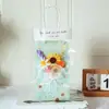 Buquê de Girassol Tricotado para o Dia dos Professores Transfronteiriço, Presente de Flor Artificial de Lã, Lembrança de Flor Preservada de Acrílico Atacado