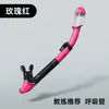 Snorkel Completamente Seco con Boquilla de Silicona Suave, Válvula Antiahogo con Parada de Agua, para Entrenamiento de Natación Subacuática de Adultos