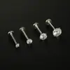 Joias Personalizadas para Piercing com Brincos de Unha de Lábio com Diamante Aço Inoxidável Joias de Lábio Brincos Venda Direta da Fábrica Unha de Hélice Unha de Nariz Aço Titânio