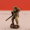 Tangshan escritura peça latão jornada para o oeste mestre e aprendiz ornamentos micro paisagem animal de estimação de chá decoração de mesa artesanato coleção