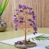 Árbol de Dinero Base de Ágata Tejido a Mano Árbol de Dinero de Cristal Árbol de los Deseos Decoración Creativa de Escritorio Adornos de Cristal