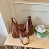 2026 Nova Bolsa Feminina para o Trabalho Estilo Coreano Nicho Grande Capacidade Bolsa de Ombro Único Moda Feminina Retrô Casual Cor Sólida Bolsa Tote